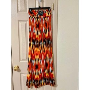 Boho chic embellished maxi dress